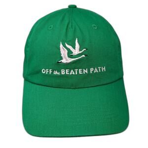 Off The Beaten Path Strapback 5 Panel Cap Green One Size Adjustable 6 Panel Hit
